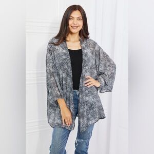 Melody Snake Print Chiffon Kimono
